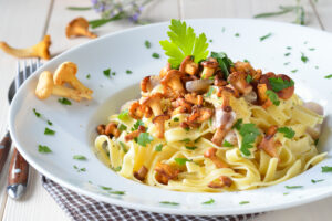 Pasta mit frischen Pfifferlingen